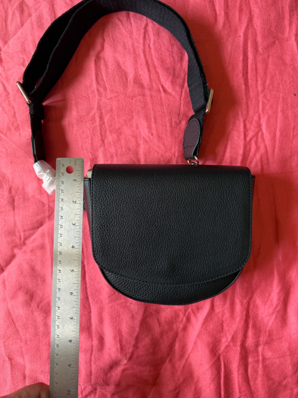 Saks Fifth Avenue Black Leather Crossbody Bag - Picture 7 of 14